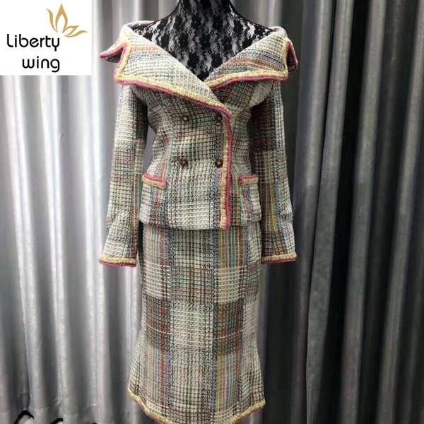 women's jackets tweed for women runway coat double breasted button long sleeve autumn winter jacket custom xl-2xl, Black;brown
women's jackets tweed for women runway coat double breasted button long sleeve autumn winter jacket custom xl-2xl, Black;brown