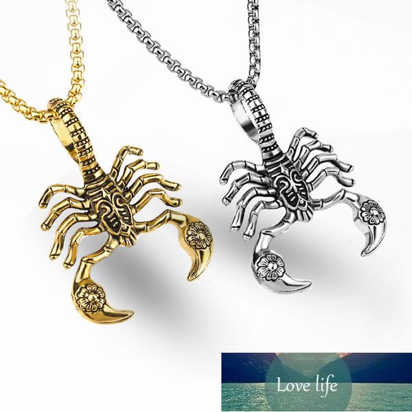 hnsp punk scorpion king pendant necklace for men, Silver
hnsp punk scorpion king pendant necklace for men, Silver