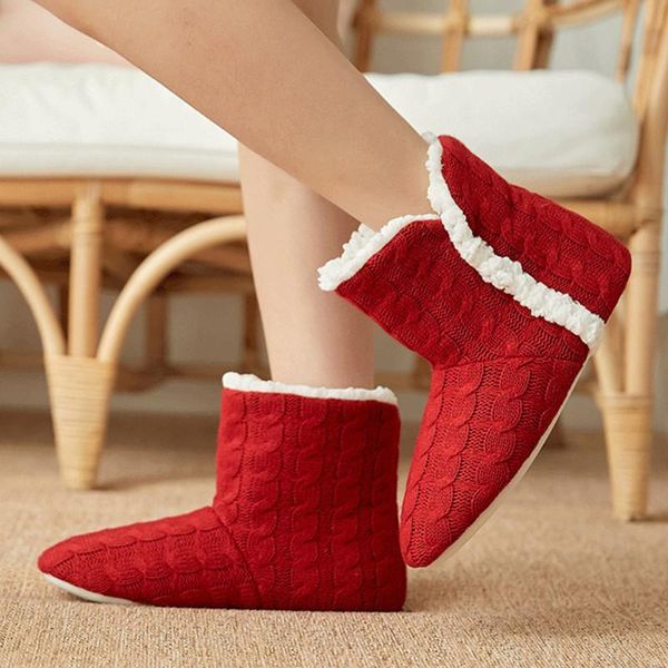 boots suihyung women plush ankle winter warm indoor slip on cotton shoes plus velvet home floor female knitted booties, Black
boots suihyung women plush ankle winter warm indoor slip on cotton shoes plus velvet home floor female knitted booties, Black
