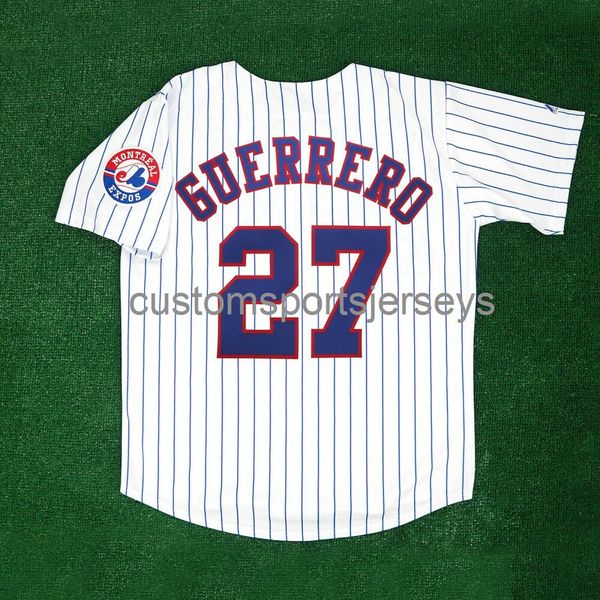 men women youth embroidery vladimir guerrero mont expos home w/ team patch white jersey all sizes, Black
men women youth embroidery vladimir guerrero mont expos home w/ team patch white jersey all sizes, Black