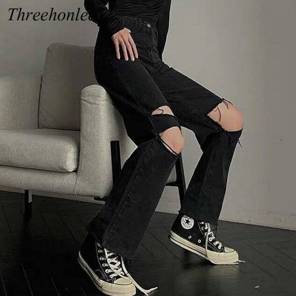 women's jeans women spring autumn oversized denim high waist hole straight korean trendy streetwear all-match female trousers, Blue
women's jeans women spring autumn oversized denim high waist hole straight korean trendy streetwear all-match female trousers, Blue