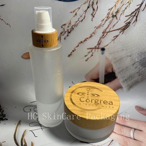 storage bottles & jars wholesale custom logo frosted glass cream jar skin care packaging with bamboo cap for body face cosmetics containers
storage bottles & jars wholesale custom logo frosted glass cream jar skin care packaging with bamboo cap for body face cosmetics containers