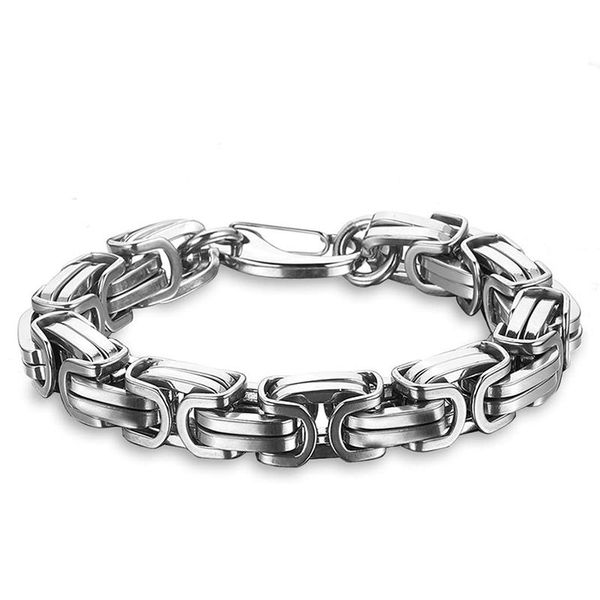stainless steel big bracelet men byzantium chain on hand charm male accessories hip hop punk friendship fashion jewelry link,, Black 
stainless steel big bracelet men byzantium chain on hand charm male accessories hip hop punk friendship fashion jewelry link,, Black