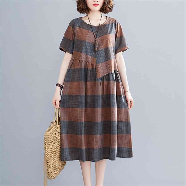 print plaid short sleeve womens dresses loose summer cotton linen o neck vintage plus size women holiday casual midi, Black;gray
print plaid short sleeve womens dresses loose summer cotton linen o neck vintage plus size women holiday casual midi, Black;gray