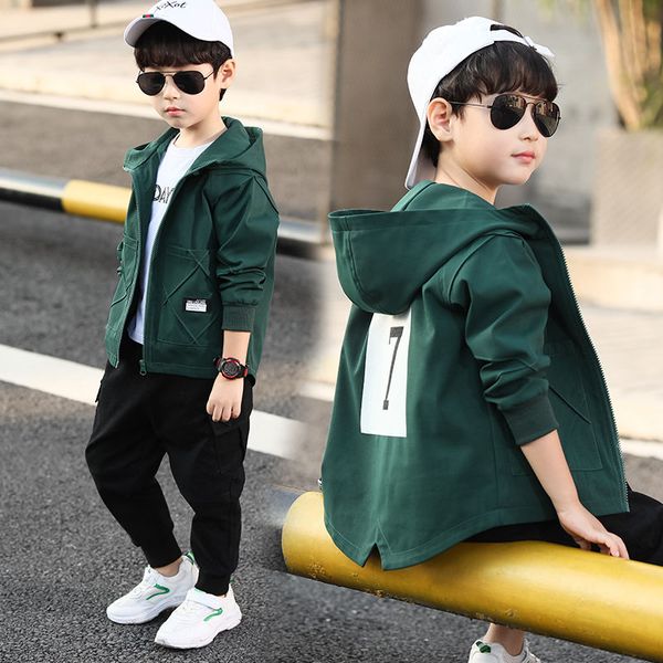 INS hot Boys Outdoor Jackets 4-13 year old Korean Sping and autumn jacket boys Hooded Solid color stitching pocket kids coat, Green
INS hot Boys Outdoor Jackets 4-13 year old Korean Sping and autumn jacket boys Hooded Solid color stitching pocket kids coat, Green