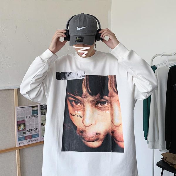 men's hoodies & sweatshirts loose sleeve hoodie printing portrait no cap long-sleeved t-shirt spring leisure coat japanese wind fash, Black
men's hoodies & sweatshirts loose sleeve hoodie printing portrait no cap long-sleeved t-shirt spring leisure coat japanese wind fash, Black