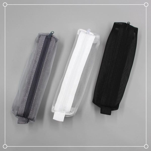 pencil bags mesh case bag transparent pens storage purse student simple portable zipper stationery pouch office school supplies
pencil bags mesh case bag transparent pens storage purse student simple portable zipper stationery pouch office school supplies