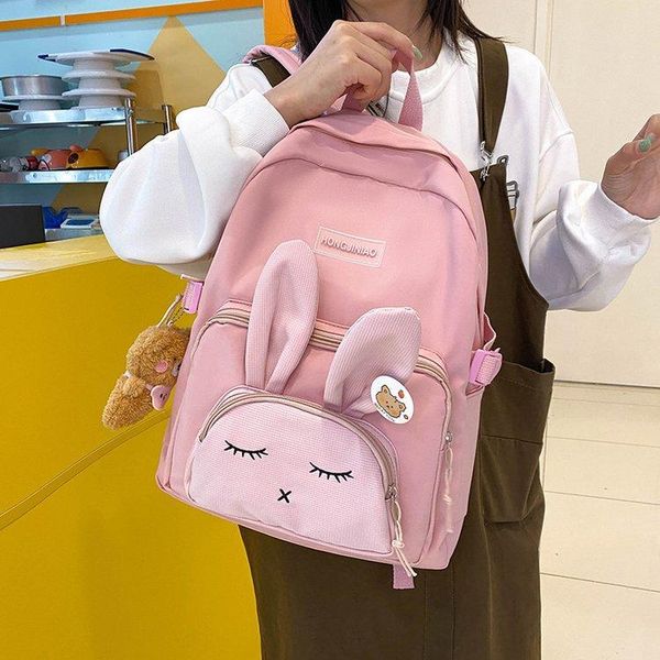 backpack college style cute cartoon shy ears soft sister students korean funny personality design schoolbag
backpack college style cute cartoon shy ears soft sister students korean funny personality design schoolbag