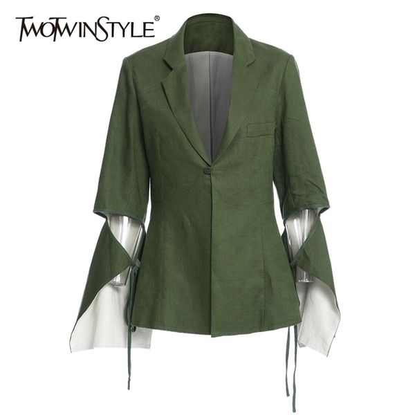 patchwork irregular blazer women notched collar long sleeve lace up casual blazers female fall fashion 210524, White;black
patchwork irregular blazer women notched collar long sleeve lace up casual blazers female fall fashion 210524, White;black