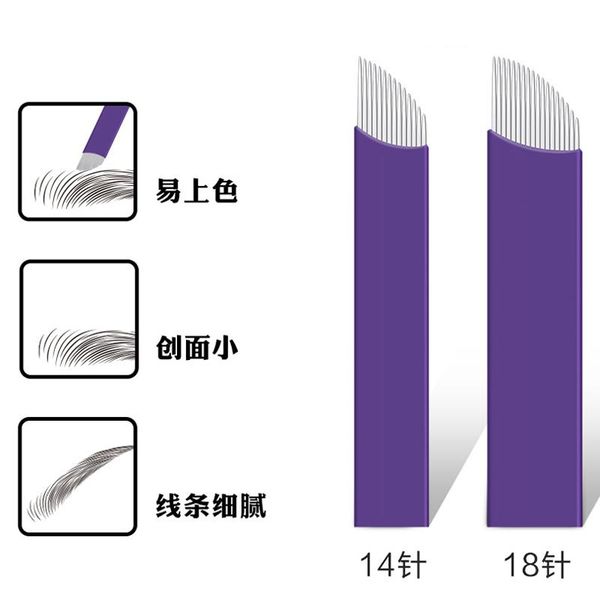 tattoo needles disposable semi-permanent purple 10pcs microblading shading blades 14/16/18 pins fog eyebrow & lips
tattoo needles disposable semi-permanent purple 10pcs microblading shading blades 14/16/18 pins fog eyebrow & lips