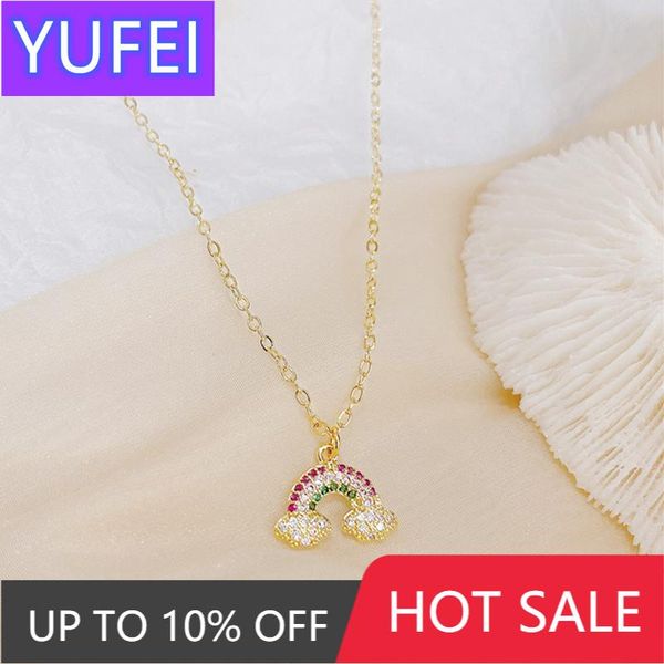 14k real gold colorful rainbow zircon necklace for lady charm creative clavicle temperament colar bijoux pendant jewelry gift chains, Silver
14k real gold colorful rainbow zircon necklace for lady charm creative clavicle temperament colar bijoux pendant jewelry gift chains, Silver