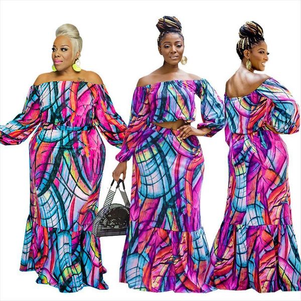 plus size two piece women tracksuits set skirt 4xl 5xl dew shoulder long sleeve print casual style maxi skirts, Gray
plus size two piece women tracksuits set skirt 4xl 5xl dew shoulder long sleeve print casual style maxi skirts, Gray