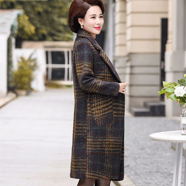 plus size elegant winter coat from vintage casual fashion plaid korean wool female blend f2656 jacket cv4d, Black;brown
plus size elegant winter coat from vintage casual fashion plaid korean wool female blend f2656 jacket cv4d, Black;brown