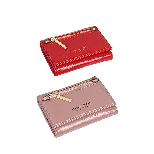 wallets 2021 style fashion simple women's mini zipper short purse student three fold pu leather wallet, Red;black
wallets 2021 style fashion simple women's mini zipper short purse student three fold pu leather wallet, Red;black