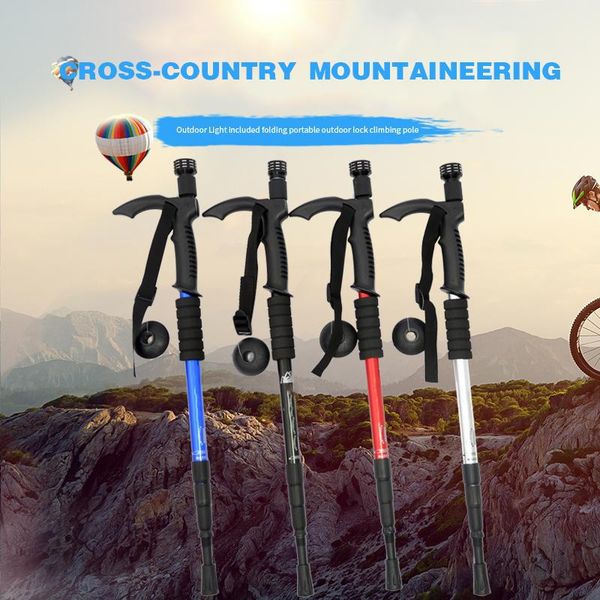 trekking poles light hiking sticks multifunctional 4-section climbing stick with compass and led lamp t-handle
trekking poles light hiking sticks multifunctional 4-section climbing stick with compass and led lamp t-handle