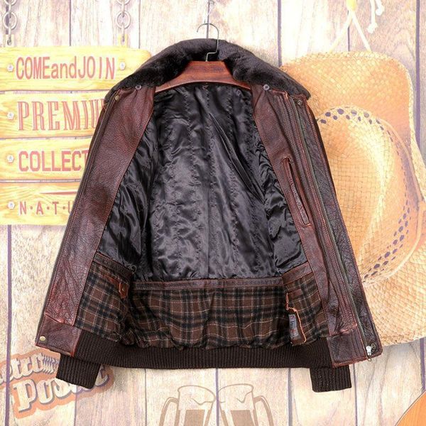 men's leather & faux 2021 vintage brown aviation jacket men military style europe size genuine natural cowhide winter warm pilot coat, Black
men's leather & faux 2021 vintage brown aviation jacket men military style europe size genuine natural cowhide winter warm pilot coat, Black