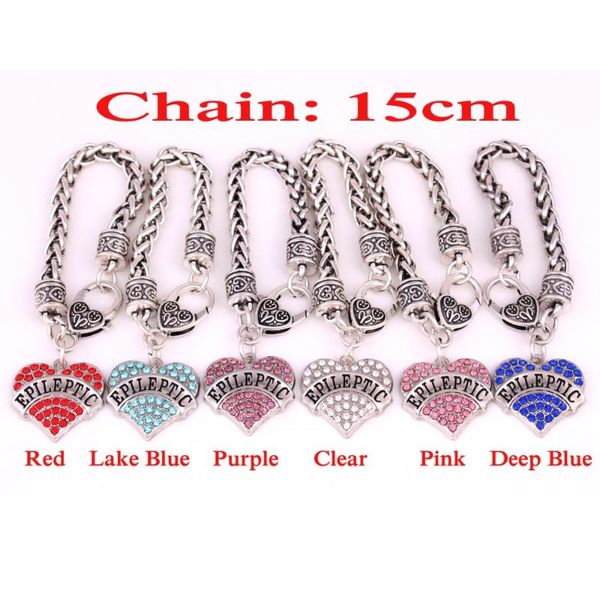 charm bracelets epileptic awareness sign crystal heart silver plated with 15cm wheat chain lobster claw bracelet children's jewelry, Golden;silver
charm bracelets epileptic awareness sign crystal heart silver plated with 15cm wheat chain lobster claw bracelet children's jewelry, Golden;silver