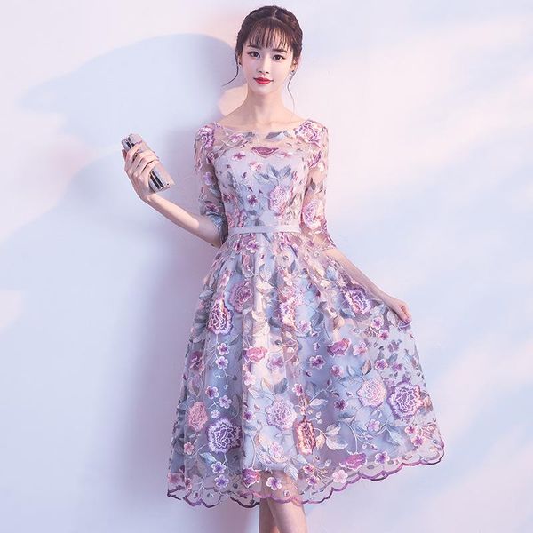 casual dresses purple red embroidered flower retro dress spring o-neck half sleeve elegant party fashion floral mesh long, Black;gray
casual dresses purple red embroidered flower retro dress spring o-neck half sleeve elegant party fashion floral mesh long, Black;gray