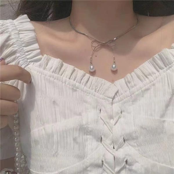 pendant necklaces korean cute butterfly choker necklace for women beaded chain 2021 fashion female collar pearl jewelry wholesale, Silver
pendant necklaces korean cute butterfly choker necklace for women beaded chain 2021 fashion female collar pearl jewelry wholesale, Silver