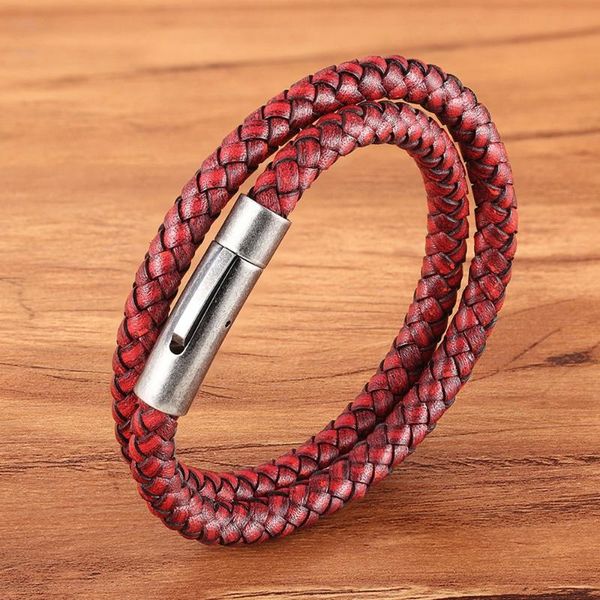 classic style rope wrap men's leather bracelet simple design stainless steel button charm accessories hand-woven jewelry gifts bracelet, Golden;silver
classic style rope wrap men's leather bracelet simple design stainless steel button charm accessories hand-woven jewelry gifts bracelet, Golden;silver