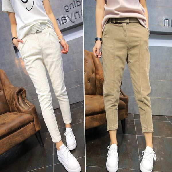 women's pants & capris women white female autumn and winter casual corduroy harem loose trousers feminino, Black;white
women's pants & capris women white female autumn and winter casual corduroy harem loose trousers feminino, Black;white
