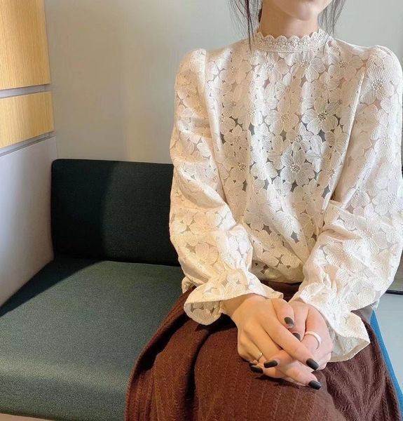 women's blouses & shirts lamtrip korean design lady feminine lace shirt women autumn stand-up floral hollow-out tee shirt, White
women's blouses & shirts lamtrip korean design lady feminine lace shirt women autumn stand-up floral hollow-out tee shirt, White