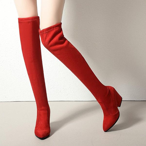 boots ribetrini girls pointed toe knee high for women 2021 flock party wedding dress trendy stylish stretch ladies, Black
boots ribetrini girls pointed toe knee high for women 2021 flock party wedding dress trendy stylish stretch ladies, Black