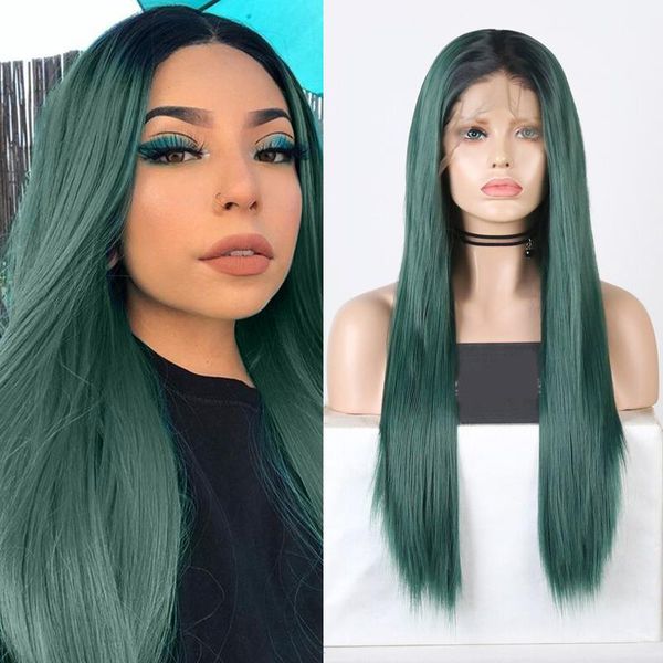 synthetic wigs aimeya 13x6 ombre green wig long silky straight lace front for black women cosplay with middle part daily use
synthetic wigs aimeya 13x6 ombre green wig long silky straight lace front for black women cosplay with middle part daily use