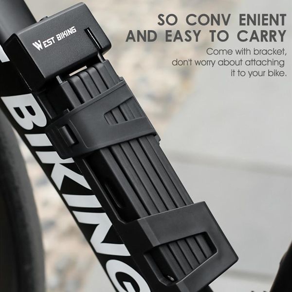 bike locks west biking foldable bicycle lock strong security anti-theft cycling mtb steel alloy scooter accessories
bike locks west biking foldable bicycle lock strong security anti-theft cycling mtb steel alloy scooter accessories