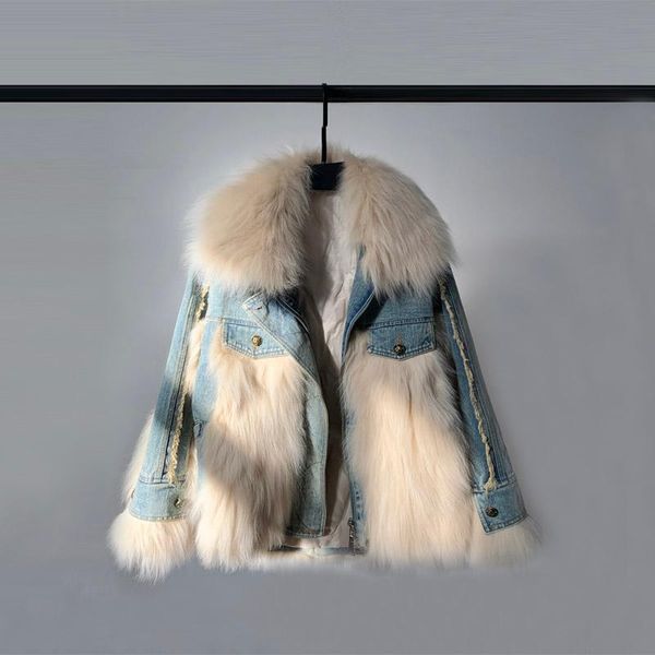 women's fur & faux real coat female short jean jacket winter clothes women warm 90% white duck down jackets 2021 ropa de mujer pph2674, Black
women's fur & faux real coat female short jean jacket winter clothes women warm 90% white duck down jackets 2021 ropa de mujer pph2674, Black