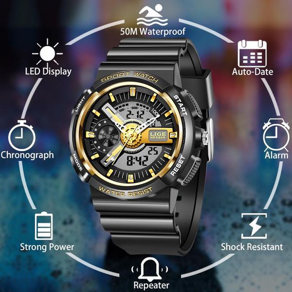 wristwatches 2021 lige sport men watch quartz digital dual display wristwatch waterproof alarm chronograph for, Slivery;brown
wristwatches 2021 lige sport men watch quartz digital dual display wristwatch waterproof alarm chronograph for, Slivery;brown