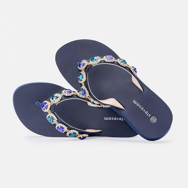 summer slope with thick bottom flip flops comfortable beach diamond-studded sandals home casual mid-heel women's shoes slippers, Black
summer slope with thick bottom flip flops comfortable beach diamond-studded sandals home casual mid-heel women's shoes slippers, Black
