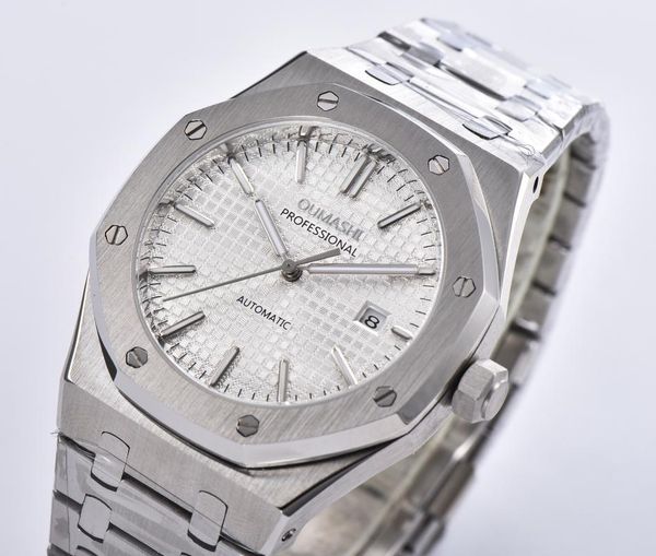 41mm men's mechanical automatic watch miyota 8215 stainless steel waterproof luminous men wrist watches 05 clock man wristwatches, Slivery;brown
41mm men's mechanical automatic watch miyota 8215 stainless steel waterproof luminous men wrist watches 05 clock man wristwatches, Slivery;brown