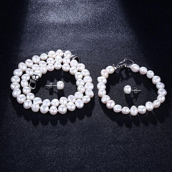 bracelet, earrings & necklace 925 silver genuine natural freshwater pearl jewelry set baroque bracelet 8-9mm women fashion jewellery, Black
bracelet, earrings & necklace 925 silver genuine natural freshwater pearl jewelry set baroque bracelet 8-9mm women fashion jewellery, Black