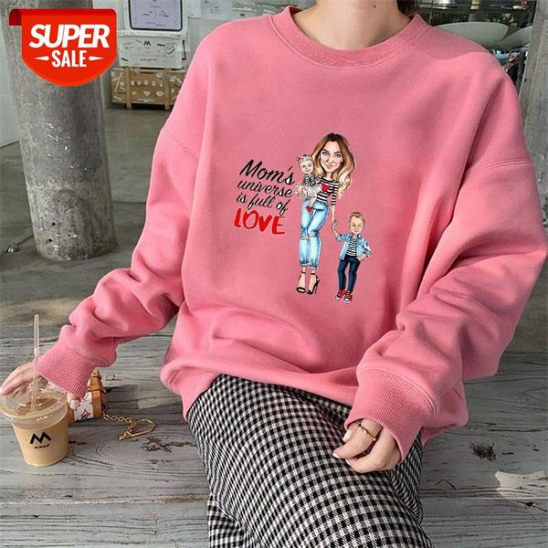 cross-border super mama print crew neck plus fleece pullover sweater to map #fn6w, Black
cross-border super mama print crew neck plus fleece pullover sweater to map #fn6w, Black