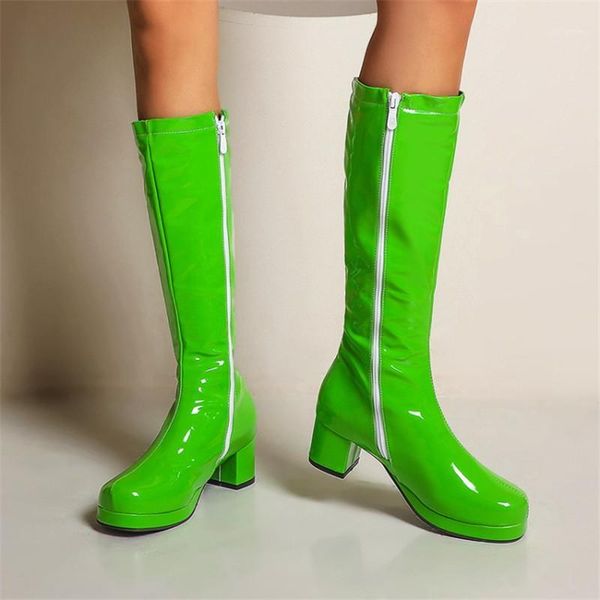 boots pxelena candy color 2021 patent leather mid calf women chunky heel cosplay costume riding knight large size 34-45, Black
boots pxelena candy color 2021 patent leather mid calf women chunky heel cosplay costume riding knight large size 34-45, Black