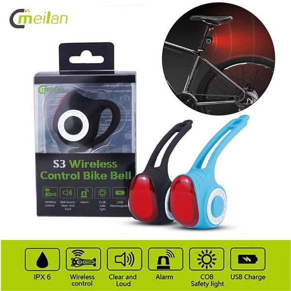 meilan s3 wireless bicycle taillight remote control cob bell anti-theft alarm smart bike rear lantern cycling safety tail lamp lights
meilan s3 wireless bicycle taillight remote control cob bell anti-theft alarm smart bike rear lantern cycling safety tail lamp lights