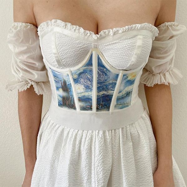 belts women underbust bustiers corset vintage art oil painting starry night print elastic waist shaper girdle cincher x7ya, Black;brown
belts women underbust bustiers corset vintage art oil painting starry night print elastic waist shaper girdle cincher x7ya, Black;brown