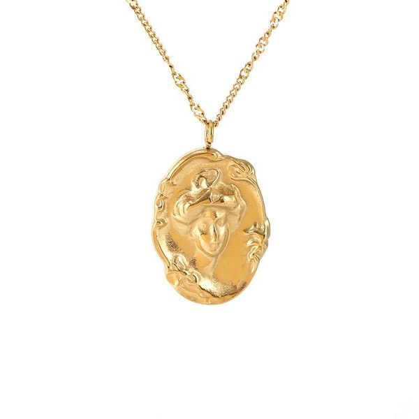 pendant necklaces stainless steel downtown portrait casting necklace for women clavicle chain gold minimalist design accessories jewellery, Silver
pendant necklaces stainless steel downtown portrait casting necklace for women clavicle chain gold minimalist design accessories jewellery, Silver