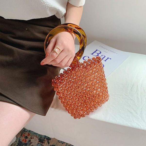 shoulder bags girls acrylic handmade pearl glass color woven steamed stuffed women's bucket bag handbag female casual clutch evening
shoulder bags girls acrylic handmade pearl glass color woven steamed stuffed women's bucket bag handbag female casual clutch evening