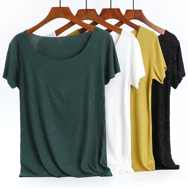 women's t shirt 2021 spring and summer round neck short sleeve for leisure with base coat slim fit large size top, White
women's t shirt 2021 spring and summer round neck short sleeve for leisure with base coat slim fit large size top, White