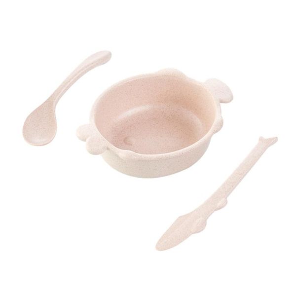 dishes & plates 3pcs tableware set wheat straw fork spoon bowl fish mouth shape dinnerware for children kids (beige)
dishes & plates 3pcs tableware set wheat straw fork spoon bowl fish mouth shape dinnerware for children kids (beige)