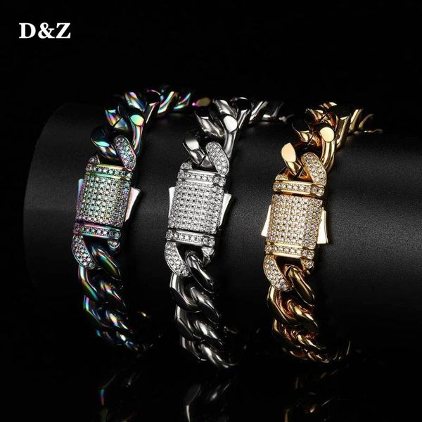d&z 12mm stainless steel cuban link bracelet spring clasp 3 colors miami for men women gift hip hop jewelry link, chain, Black
d&z 12mm stainless steel cuban link bracelet spring clasp 3 colors miami for men women gift hip hop jewelry link, chain, Black