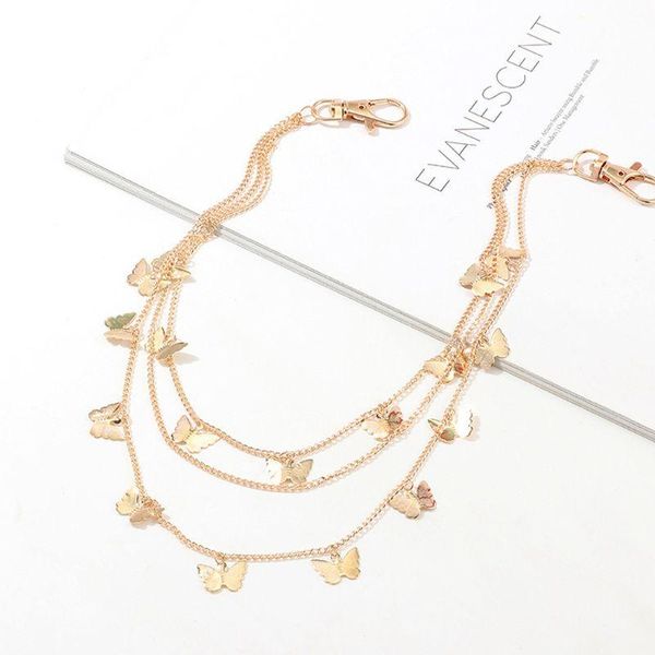 keychains punk multi layer butterfly belt waist chain male women pants hook trousers keychain fashion jewelry e15e, Silver
keychains punk multi layer butterfly belt waist chain male women pants hook trousers keychain fashion jewelry e15e, Silver