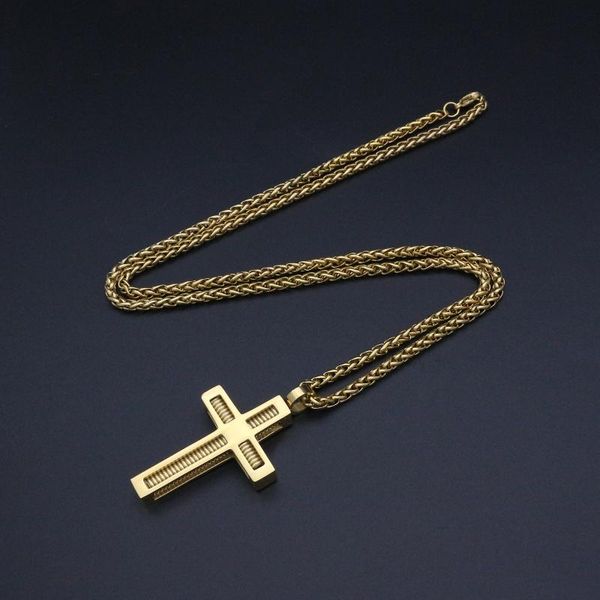 pendant necklaces design womens cross necklace stainless steel 60cm chain screw gold color mens for women gift, Silver
pendant necklaces design womens cross necklace stainless steel 60cm chain screw gold color mens for women gift, Silver