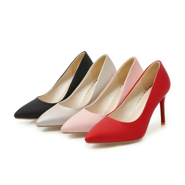 dress shoes women pumps thin heels 9cm candy colors shallow mouth stilettos plus size 34-43 zapatos de mujer zapato silver grey, Black
dress shoes women pumps thin heels 9cm candy colors shallow mouth stilettos plus size 34-43 zapatos de mujer zapato silver grey, Black