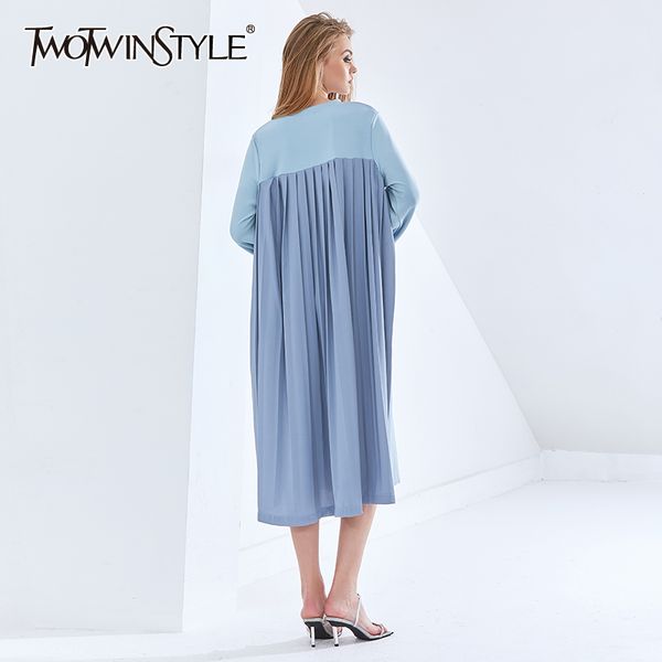 korean dress for women o neck long sleeve patchwork ruched loose a line elegant dresses female autumn clothes 210423, Black;gray
korean dress for women o neck long sleeve patchwork ruched loose a line elegant dresses female autumn clothes 210423, Black;gray
