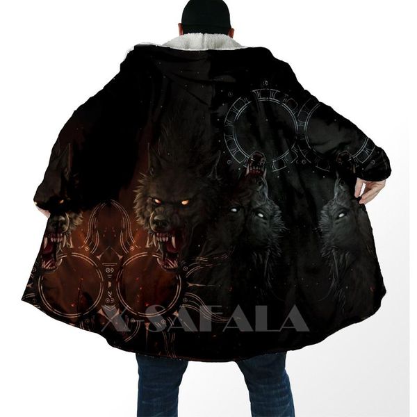 men's wool & blends thick warm hooded cloak for men tattoo symbol fenrir viking overcoat coat 3d print windproof fleece cape robe blank, Black
men's wool & blends thick warm hooded cloak for men tattoo symbol fenrir viking overcoat coat 3d print windproof fleece cape robe blank, Black