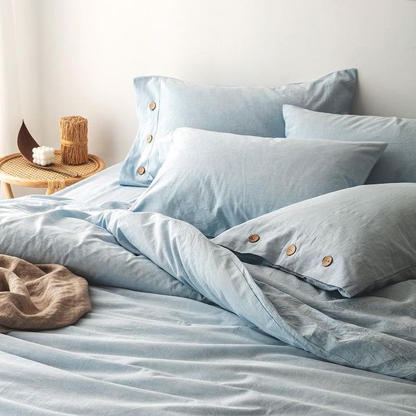 bedding sets linen cotton and solid color buttons straps fresh set sheet flat pillowcase
bedding sets linen cotton and solid color buttons straps fresh set sheet flat pillowcase