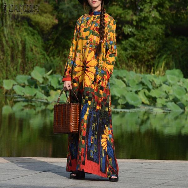 casual dresses vintage printed shirt dress women spring sundress 2021 zanzea long sleeve maxi vestidos female button robe plus size 5xl, Black;gray
casual dresses vintage printed shirt dress women spring sundress 2021 zanzea long sleeve maxi vestidos female button robe plus size 5xl, Black;gray